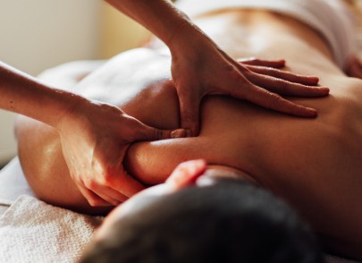 Patient receiving a massage