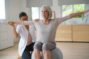 older woman exercise